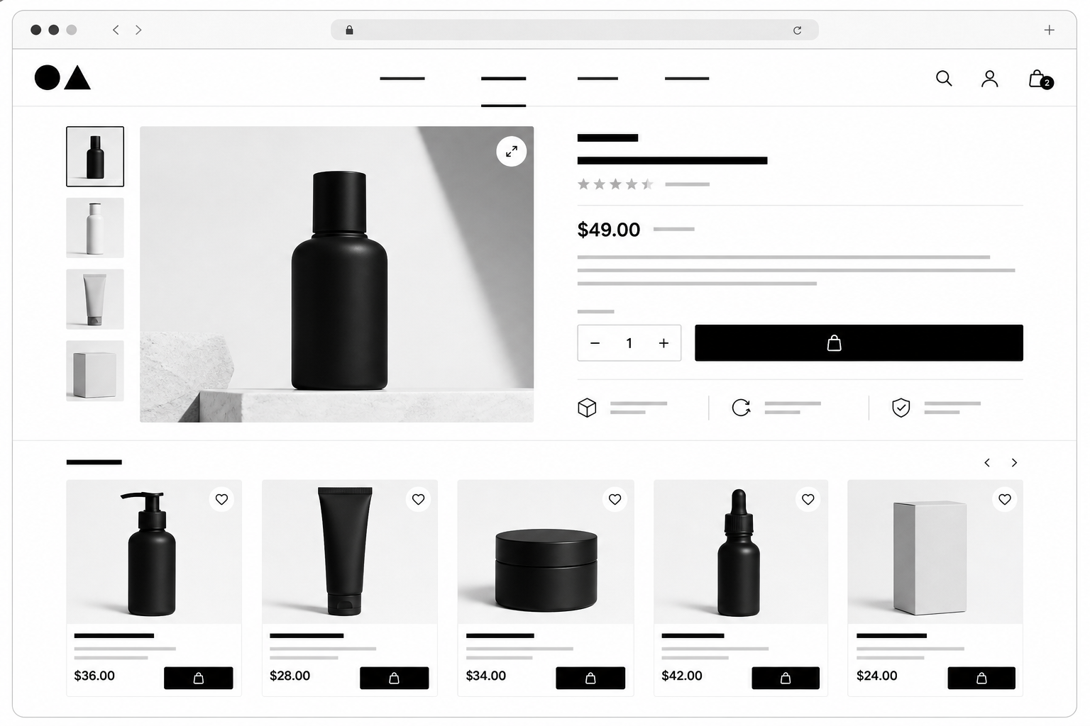 Headless E-commerce Storefront — interface by WebendGo
