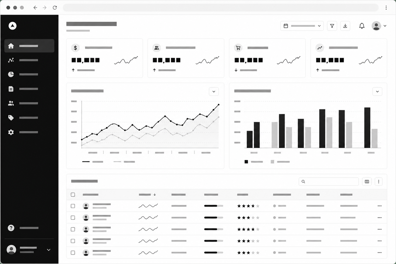 SaaS Analytics Platform Rebuild — interface by WebendGo